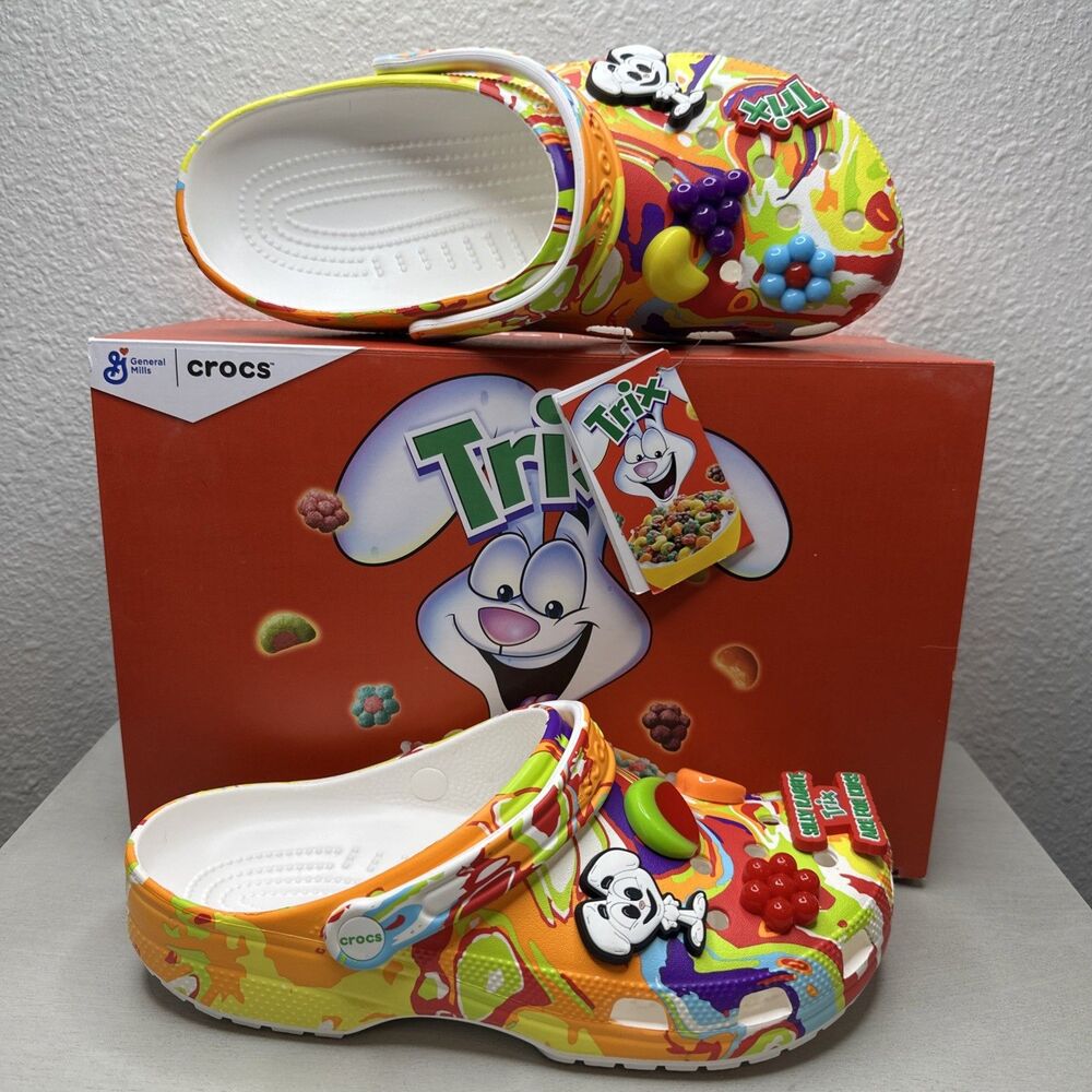 Trix Cereal CROCS Tie Dye Classic Clog Sandal Men's 11 NEW